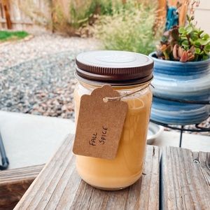 Fall Spice Handmade Mason Jar Candle